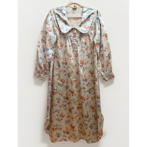 barbizon Other - VTG Barbizon Cuddleskin Satin Floral M Nightgown Silky Cottage Prairie Granny